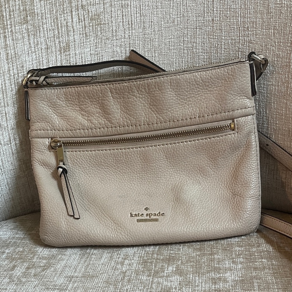 Kate Spade Beige Leather Crossbody Bag